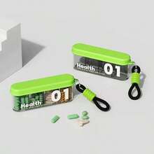 2pcs Portable  Small Medicine Dispenser Mini Compartment Organizer Seven Days Medicine Small Box - Nhiều màu - Xem 2