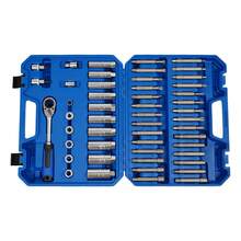 SHIOUCY 50-Piece Shock Absorber Tool Set, Car Shock Absorber Nut Disassembly Tool, Car Shock Absorber Disassembly Tool Set - Blue, Silver - View 12