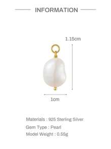 1件 925純銀鍍金垂墜環狀耳環鏈條吊墜飾品，精緻耳軟骨耳垂穿孔耳飾，女性禮物 - 金色 - 查看 4