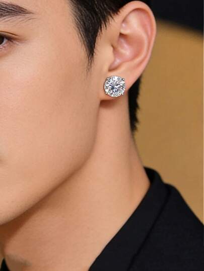 Fashion Cubic Zirconia Inlaid Studs Earrings Delicate & Classic For Men Women Daily Wear Bride Wedding Party Hip Hop Jewelry Gifts