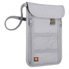 Lewis Clark Cartera de cu con bloqueo bolsa de viaje + soporte para pasaporte para mujeres y hombres color carbón - Gris - Ver 4