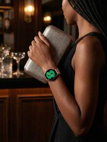 1条18mm/20mm/22mm不锈钢表带，适用于三星Galaxy Watch 4/4 Classic 3 41mm、Galaxy Watch 5/5Pro、Galaxy GT/2/2e/Pro/3/3Pro智能手表，时尚配件，完美的生日/情人节礼物 - 豹紋 - 查看 8
