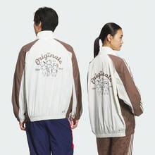 Adidas Originals 男士U型防风夹克，梭织连帽外套 KG6692 - 淺灰色 - 查看 3