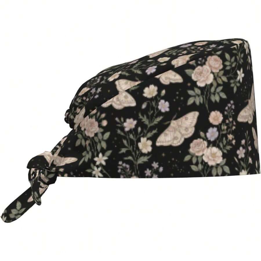 St. Day Shamrock Working Cap With Sweatband, Irish Green Clover Print Scrub Caps For Women Men, Suitable For Work, Fashionable Wear, And Hair Protection.The Perfect Gift Choice For Valentine's Day, Birthdays, Anniversaries, Or For Your Boyfriend, Girlfriend, Family, Or Best Friend. - Bướm đêm và hoa - Xem 1