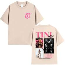 Singer TINI STOESSEL Futtura Tour Album 2026 Graphic T-Shirt Men Women Vintage Hip Hop Pop Oversized Cotton T-Shirts Streetwear - 黑色 - 查看 10