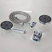 1 Set High Pressure Shower Head Kit, Includes Handheld Shower Head, 57.8 Inch Extra Long Flexible Hose, Adjustable 3-Way Diverter, Easy Install Bracket, Enhance Bathing Experience, Bathroom Accessories - Set - View 7