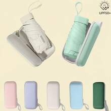 8 varillas Paraguas compacto y resistente al viento, paraguas portátil tipo cápsula unisex - A - Ver 9