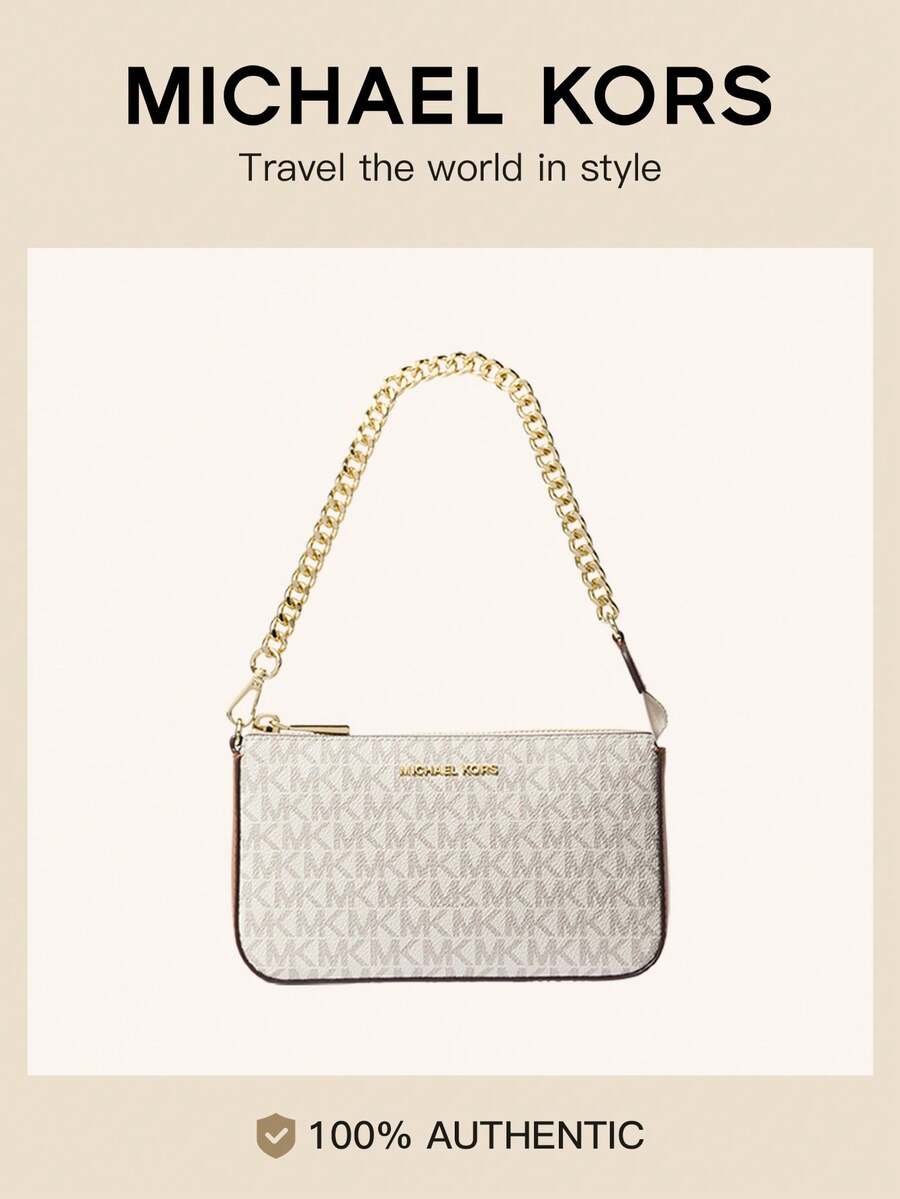 Michael Kors Women's Shoulder Bag Handbag, Suitable For Daily Commute, Travel, Shopping, Casual Outing - Champagne - View 1