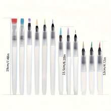 Set de 12 piezas de pinceles acuarelables, súper fáciles de usar y rellenar, bolígrafos de pintura de acuarela, bolígrafos de color solubles en agua para principiantes - pluma de acuarela - Ver 3