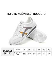 Nuevos zapatos casuales para mujer,Zapatillas deportivas antideslizantes para mujer,Zapatillas deportivas con cordones para mujer,Zapatillas deportivas planas informales para mujer,Adecuado para practicar deporte, viajar y para el uso diario, - blanco gris - Ver 12
