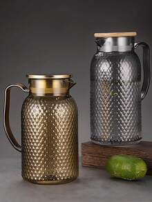 1PC Transparent, Large-Capacity Acrylic Pitcher With A V-Shaped Spout And A Good Seal. Ideal For Serving Hot And Cold Beverages, Juices, And Iced Tea, Perfect For Home Kitchens, Cafes, Restaurants, And Parties. - Multicolor - View 11