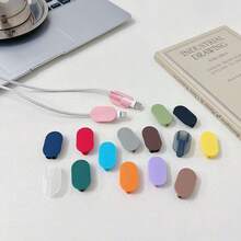 Capa protetora para cabo de dados em TPU neutro, cor sólida, 20W, compatível com cabos de carregamento da Apple. Ideal para presentear no Dia das Mulheres. - Multicolorido - Ver 3
