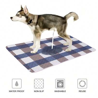 1片装可重复使用宠物尿垫，轻薄型幼犬训练垫，轻便宠物清洁垫，适用于犬猫，四季皆宜，可水洗。