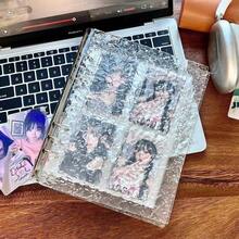 1pc A5 Wavy Transparent Loose-Leaf Photo Album, Acrylic Clear File Folder Loose-Leaf Cover, Can Be Used As Notebook, Planner, Card Holder, Sticker Book, Photo Album, Stationery, Suitable As Gift For Girls - A5 Crystal Wave Pattern Storage Book - View 7