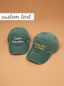1pc Custom-Designed Children's Caps With Embroidered Text, Personalized Baseball Caps, Retro Baseball Caps, And Hats With Custom Logos; Perfect Gifts For Children's Outings. - Multicolor - View 2