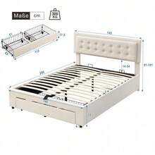 Bed Bases & Foundations - Beige + Velvet - View 6