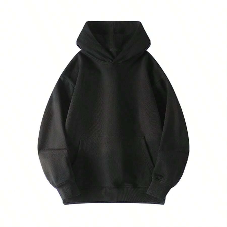 This Men's Casual Sports Hoodie Is  A Long-Sleeved Hooded Sweatshirt For Both Men And Women, Perfect For Everyday Wear And Outdoor Activities, And An Ideal Gift For Friends. - 黑色 - 查看 1
