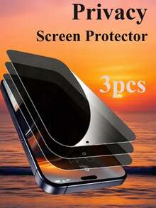 Yezodawee 5 Packs Privacy Screen Protector 17 Pro Max [True 25°Anti Spy], Anti-Spy Tempered Glass Film, 9H Hardness Tempered Glass HD Full Coverage Protection, Anti-Peep Privacy Protective Glass, Scratch-Resistant, Anti-Fingerprint Phone 16 ProMax/16 Plus/16E/15 ProMax/14/13/12/11 Series - Black - View 9