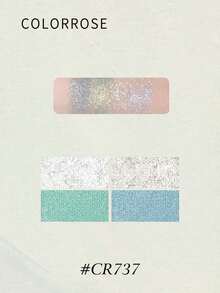 COLORROSE CR737 Matte Pearlescent Smooth Eyeshadow Palette, Makeup Palette, High Pigment, Long-Lasting Matte Glitter Eyeshadow, Lightweight Silky, Comes With Mirror And Keychain, Vintage Cover, Fashion Girl Pattern, Pin-Up Model - 737 - View 3