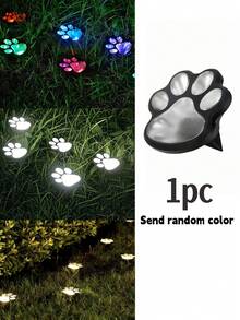 6pcs/4pcs/1pc Solar Powered Cat Paw Lights, Outdoor Solar Dog Paw Lights, Solar Paw Print Lights, IP44 Waterproof LED Garden Lights, Rechargeable Paw Print Solar Garden Lights, Lawn Decor Lights, Cat Dog Animal Garden Path Lights, Pet Paw Print Lights, Elegant Solar Outdoor Decor, Garden Lighting - 彩色 - 查看 21