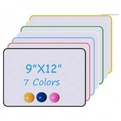 1 bảng trắng xóa khô khổ A4, bảng ghi thông tin quan trọng, bảng trắng 7 khung màu dùng cho văn phòng
