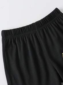 Bộ 2 món cho bé gái mùa hè, gồm áo thun cổ tròn in hình bướm và quả anh đào + quần short, trang phục thường ngày đi nghỉ mát và đi học, cỡ 4-7 tuổi. - Đen và trắng - Xem 3