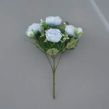 1/3pcs Artificial Peony Flowers, Reusable Fake Peony Bouquet - Home Indoor Decor, Floral Arrangement, Outdoor Garden Decor, Wedding Birthday Party Decoration - Vase Not Included - Blue - View 6