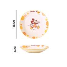 Disney Plato de cena de cerámica con diseño de dibujos animados, plato redondo de estilo crema de 8 pulgadas, juego de plato, tazón y taza, vajilla de alta calidad para uso doméstico - Multicolor - Ver 17