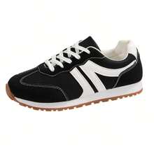 Women'S Casual Slip-On Sneakers, Breathable Low-Top Walking Skate Shoes, Lightweight White Daily Shoes - 升級黑 - 查看 3