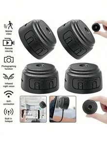 1/2/3/4 Cámaras de vigilancia A9, 1080P alta definición con WiFi, batería recargable USB, fácil instalación, control por aplicación, monitoreo remoto, detección de movimiento, función de visión nocturna infrarroja, adecuado para prevención de robos diarios, monitoreo de mascotas y del hogar. - Multicolor - Ver 4