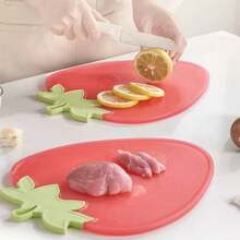 1 chiếc thớt hai mặt kháng khuẩn màu hồng, đồ dùng thiết yếu cho gia đình dịp năm mới và ngày Valentine, thớt nhà bếp hoạt hình hình dâu tây và bưởi. - Nhiều màu - Xem 4