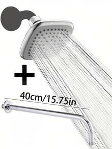 1 pieza Cabezal de ducha cuadrado de 4 pulgadas de alta presión, fabricado en ABS grueso y duradero, diseño montado en la pared para una experiencia de ducha mejorada - Multicolor - Ver 19