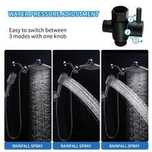 Rain Shower Head With Handheld Spray, 1 Set Adjustable Settings Shower Head With Bracket & Hose, Wall Mounted Shower System For Home Bathroom - 7-piece Set - View 6
