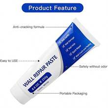Drywall Repair Kit, 250g Wall Mending Agent-1 Pack, Wall Spackle Repair Kit With Scraper, Patch For Wall Hole Filler, White Spackle Wall Repair Paste - Set - View 7