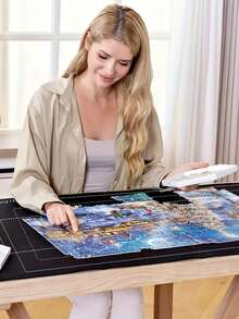 1000 Piece Puzzle Storage Board, Ideal Gift For Puzzle Enthusiasts - Black - View 2