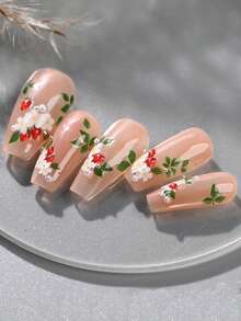 2片/1片 5D果冻花卉美甲贴纸 - Y2K风格，5D浮雕白色花叶美甲用品，适用于情人节、婚礼、新年、圣帕特里克节 - 自粘式春夏美甲贴纸装饰，女士美甲饰品配件，美甲贴纸 - 彩色 - 查看 8
