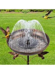 Outdoor Garden Metal Bird Bath With Pentagonal Base Feeding Bird Bath Bowl, Outdoor Vintage Bird Bath, Courtyard Feeder Decoration, Vintage Copper Color Spring And Summer Bird Bath, 19mm Pipe Diameter - Bird Bath Tub - View 1
