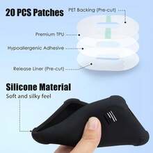 Dex Com G6 Receiver Case Silicone With 20PCS Transparent Patches - Dex Com G6 Sensor Shockproof Anti-Drop Protective Case By YOUSHARES - Black Case_Patch_20 - View 4