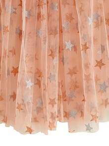 3件套女童披风，星形可爱公主风斗篷，日常佩戴配饰，圣诞节，生日派对，礼物 - 藕粉色 - 查看 7