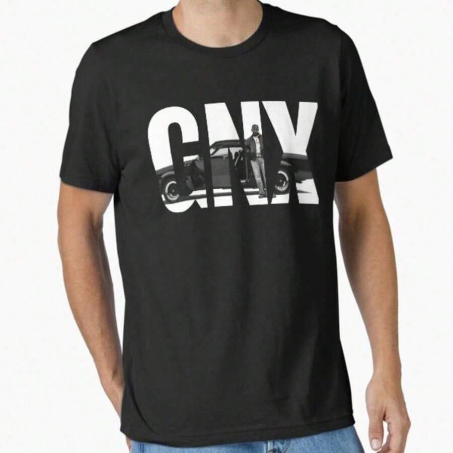 Camiseta de manga corta para mujer con diseño de pósteres de Pedro Pascal en blanco y negro - Negro - Ver 1