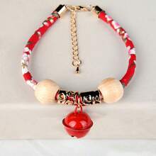 1 pieza Collar ajustable para mascotas con campana, collar para mascotas no apretado adecuado para gatos y perros pequeños - Multicolor - Ver 9