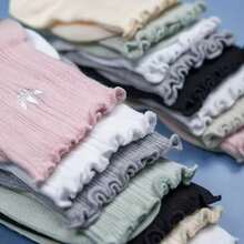 Adidas Ruffle Quarter Socks 3-Pack Heather/White/Linen JL0830 - 灰色中筒襪 - 查看 4
