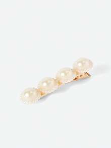 Opalesca 20pcs Women's Elegant Faux Pearl Inlaid Flower & Heart Design Hair Clips, Versatile For Daily And Party Use, Recommended Gift For Back To School Season, Claw Clips, Hair Claws, Hair Slide, Hair Barrettes, Flower Hair Accessories, Vacation Outfits Woman - Multicolor - View 4