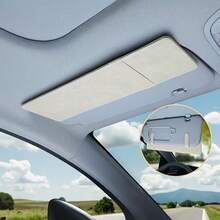 1PC Car Sun Visor Extender, Anti-Glare, UV Protection, Adjustable Rear Clip, Suitable For Various Car Models, Car Interior Accessories - Beige - View 9