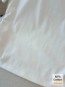 New Spring/Summer White Cropped Short Sleeve T-Shirt, Drawstring Design, Flattering, Stylish & Chic - White - View 10