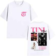 Singer TINI STOESSEL Futtura Tour Album 2026 Graphic T-Shirt Men Women Vintage Hip Hop Pop Oversized Cotton T-Shirts Streetwear - 黑色 - 查看 3