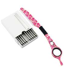 univinlions 7" 1 Rotary Thinning Razor+10 Replaceable Blades Safey Razor Straight Salon Hairdresser Razor Hair Cutter Swivel Barber Cutting Shears Knife Thinner Hairdressing Scissors - Multicolor - View 16