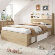 Bed Bases & Foundations - Oak + White + Wood + 90cm*200cm - View 7