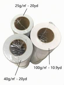 1 Roll, 11.8 Inches X 10/15/20 Yards Iron-On Fusible Interfacing, Suitable For Sewing And Crafting - Lightweight Polyester Interfacing For Garments, Bags And Home Decor - White - View 3