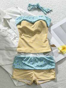 Bộ đồ bơi Tankini dành cho nữ. Bikini nghỉ hè, trang phục đi biển, bộ đồ gợi cảm, thanh lịch cho bãi biển phong cách Bohemia Xuân Hè 2026. - Nhiều màu - Xem 3